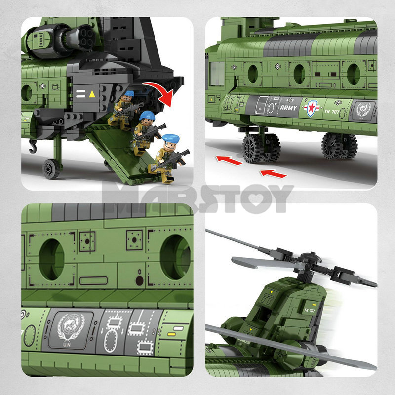 The CH-47 Transport Helicopter Chinook without Minifigures-marstoy