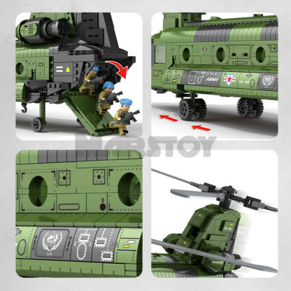 The CH-47 Transport Helicopter Chinook without Minifigures-marstoy