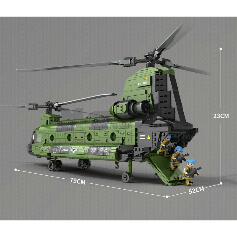 The CH-47 Transport Helicopter Chinook without Minifigures-marstoy