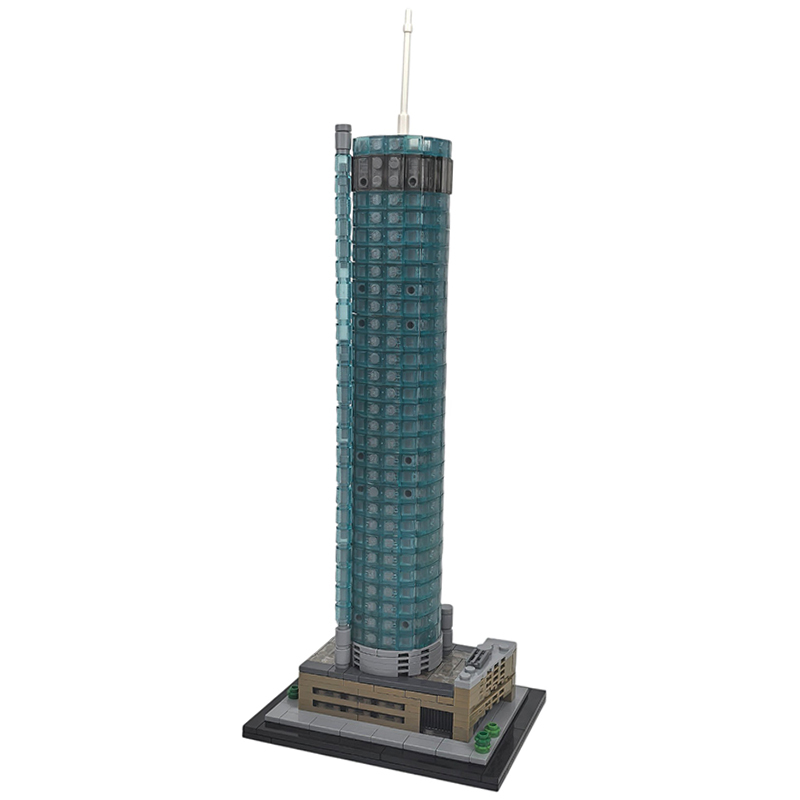 Moc The Westin Peachtree Plaza 1:800 Scale-marstoy