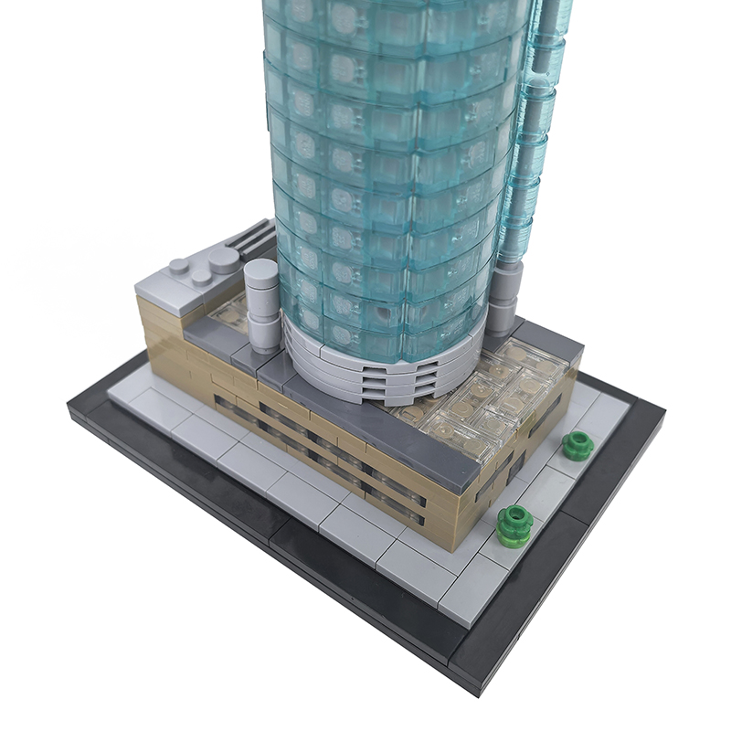 Moc The Westin Peachtree Plaza 1:800 Scale-marstoy