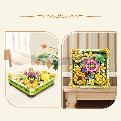 The 3D Decorative Building Blocks Flowers-marstoy