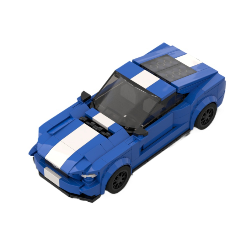 Moc The Ford Mustang - Blue-marstoy