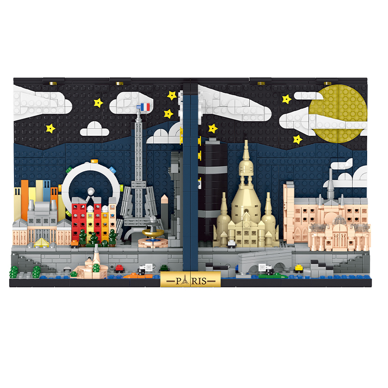 The Paris Skyline Bookends-marstoy