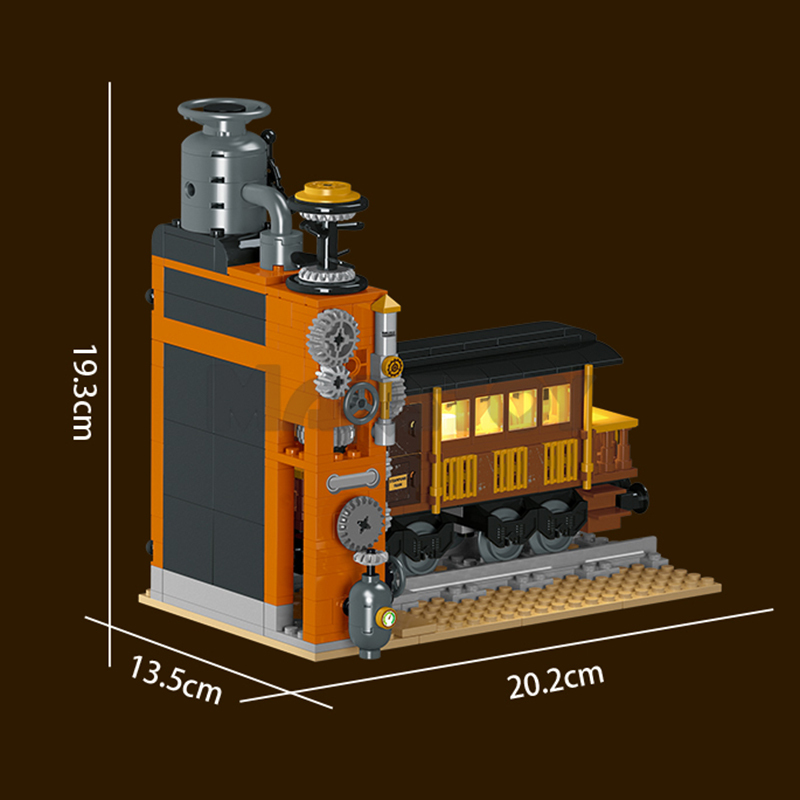 The Steampunk Train Bookend-marstoy