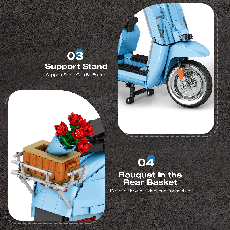 The Retro Scooter Blue-marstoy