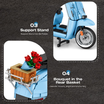 The Retro Scooter Blue-marstoy