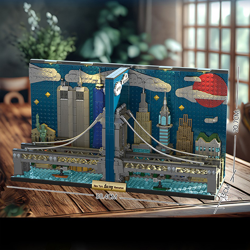 The Manhattan Skyline Bookends-marstoy