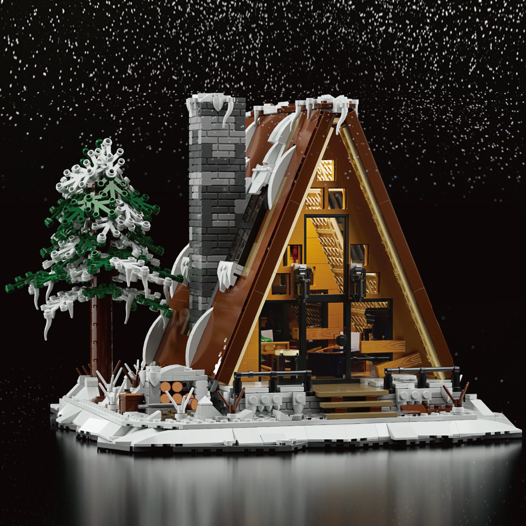 The A-Frame snow Cabin