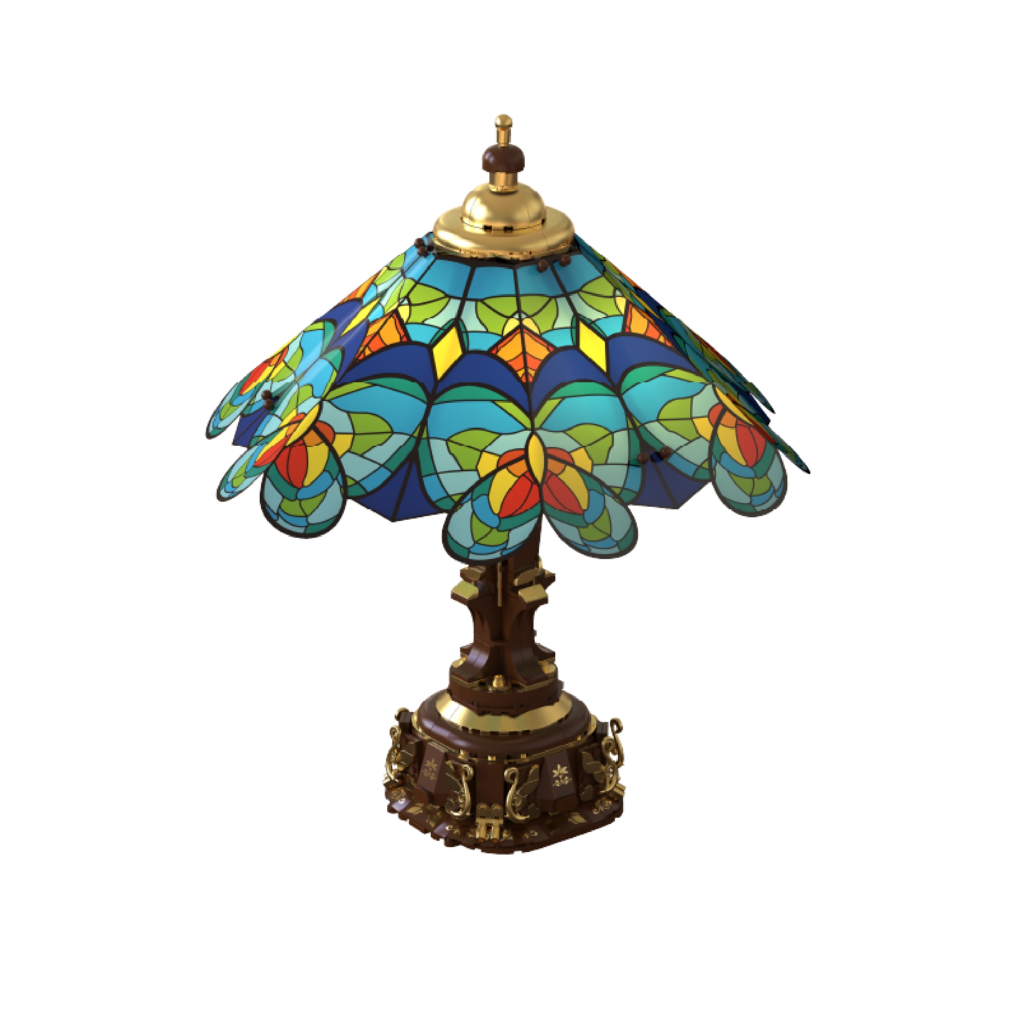 The Colorful Butterfly Glass Desk Lamp
