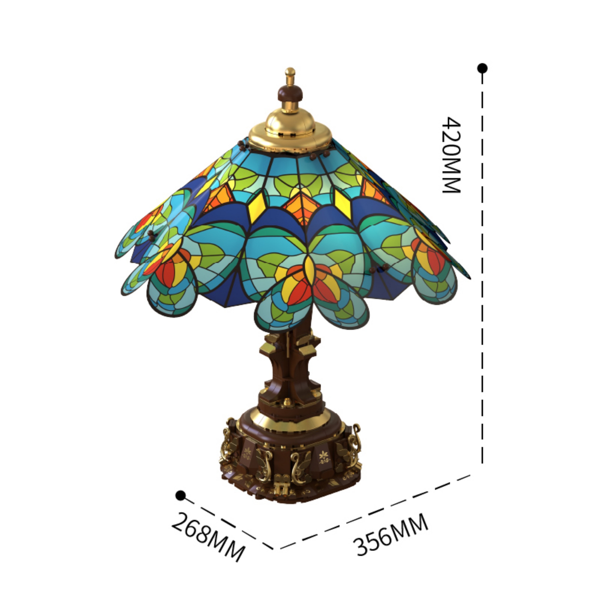 The Colorful Butterfly Glass Desk Lamp