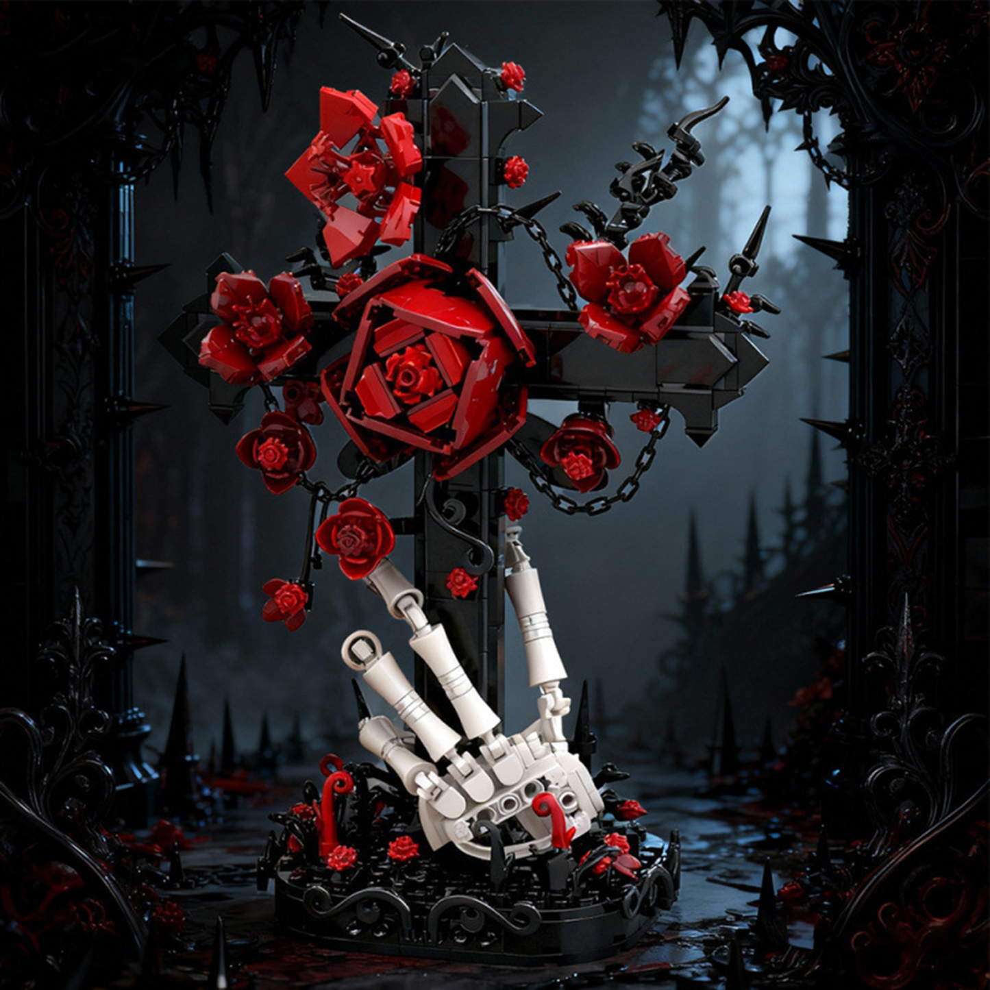 Moc The Gothic Cross Flowers