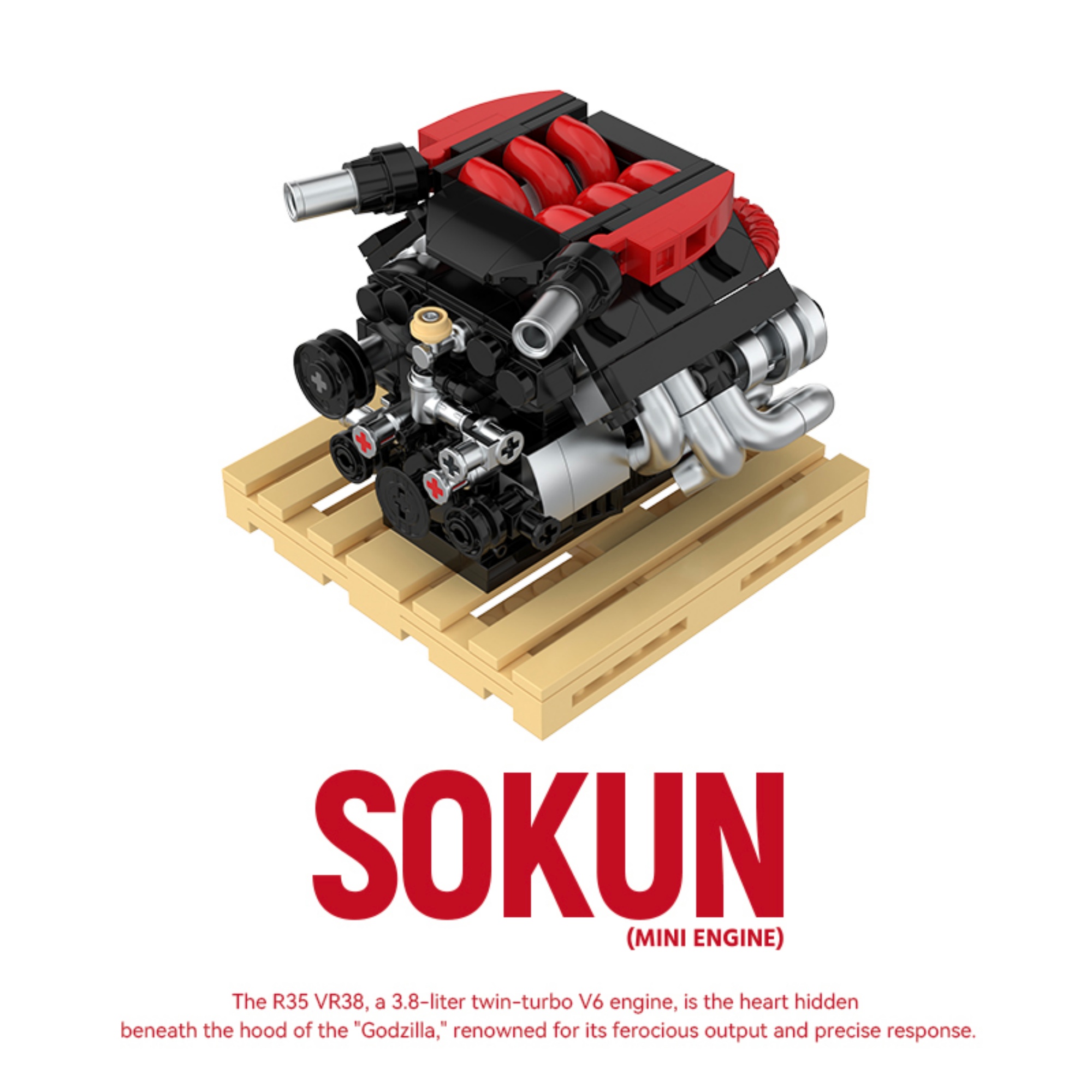 The R35 VR38 Mini Engine without Motor