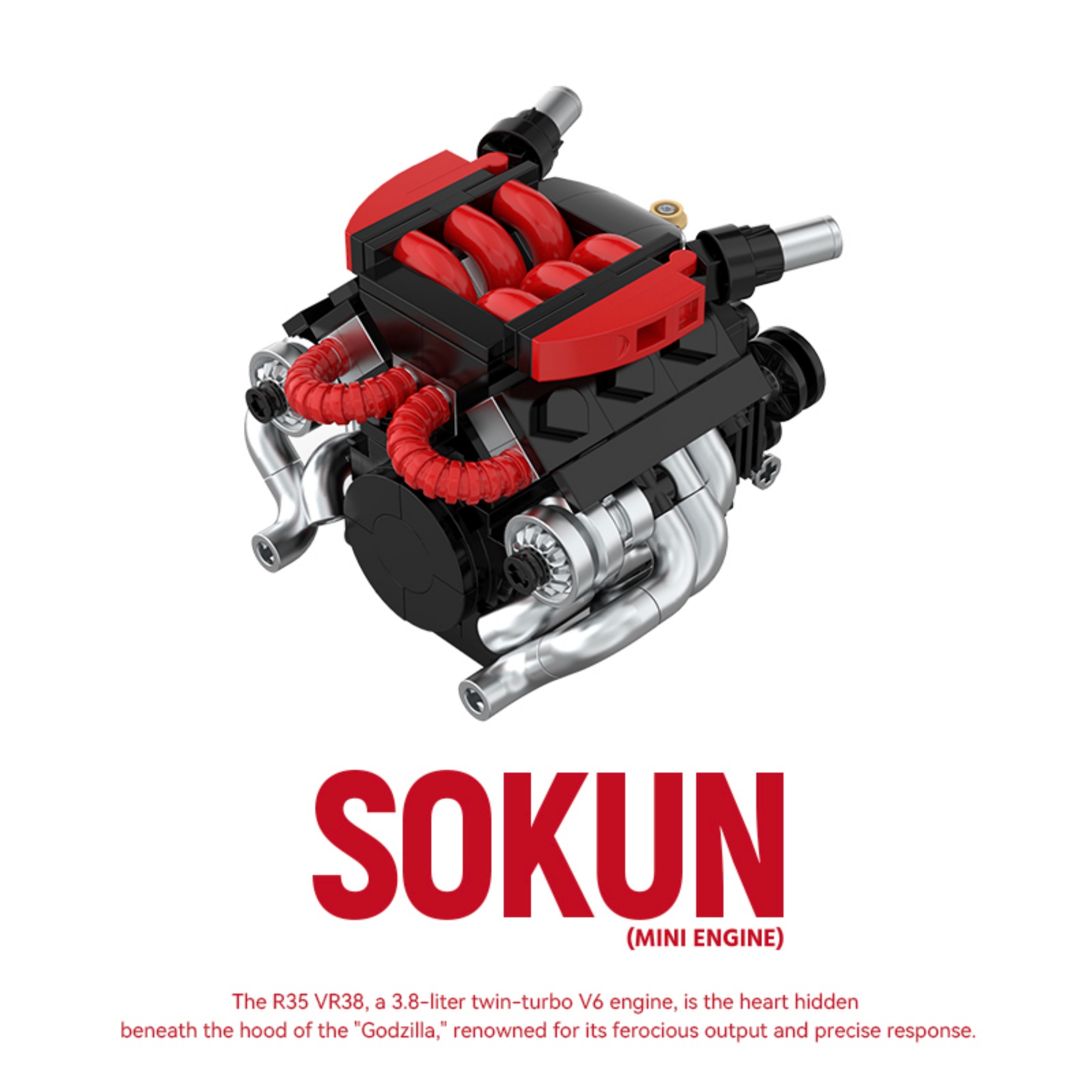 The R35 VR38 Mini Engine without Motor