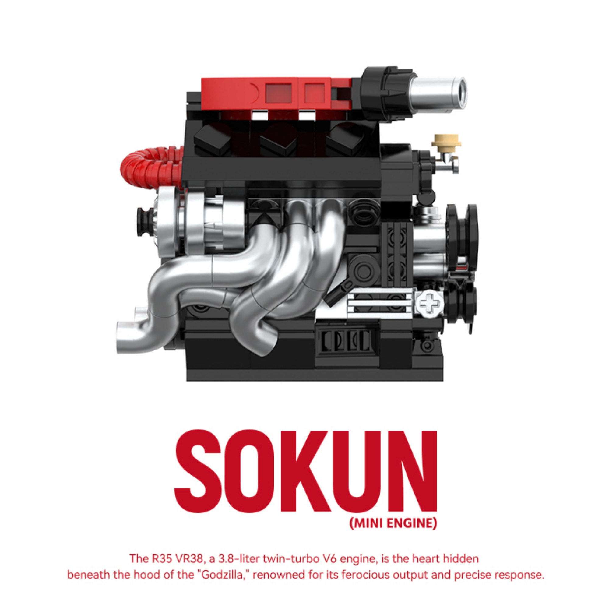 The R35 VR38 Mini Engine without Motor