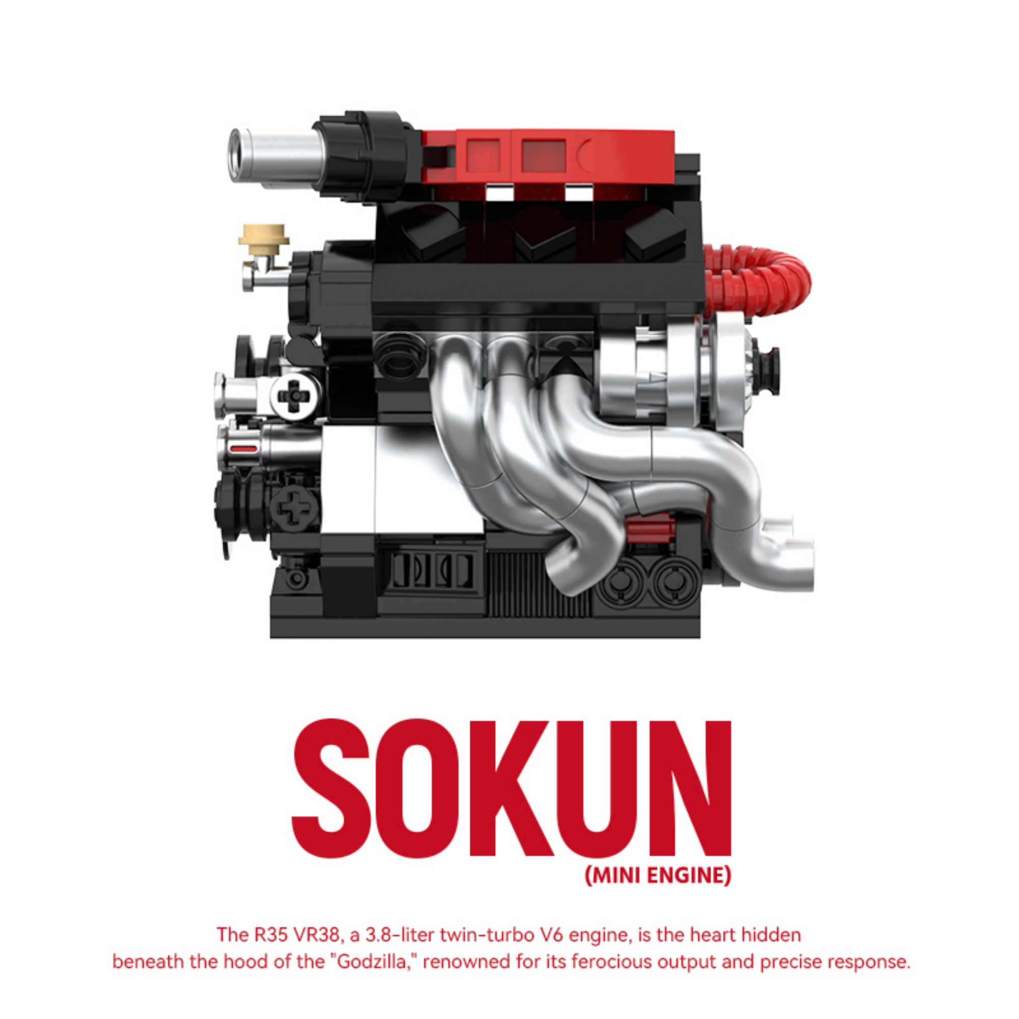 The R35 VR38 Mini Engine without Motor