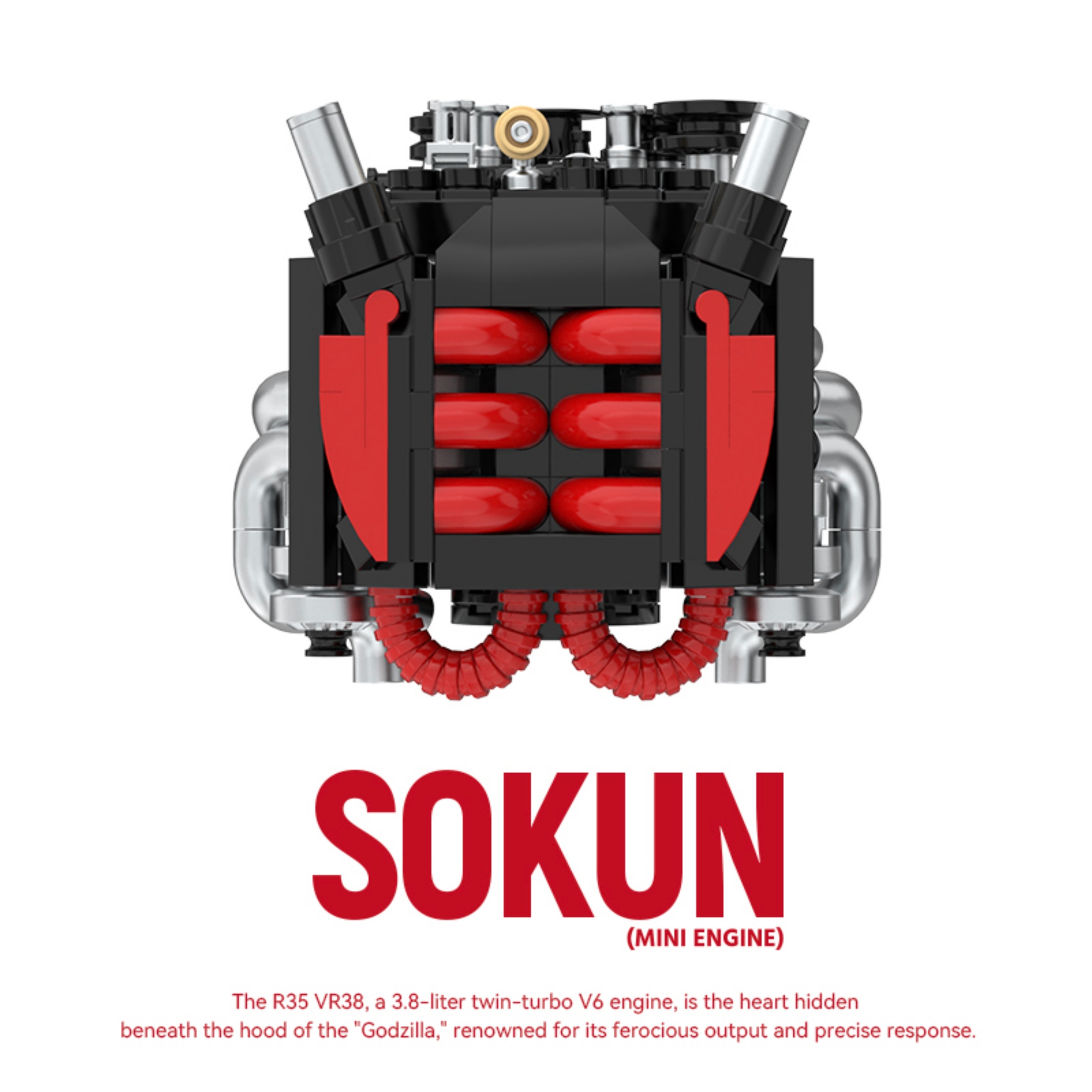 The R35 VR38 Mini Engine without Motor