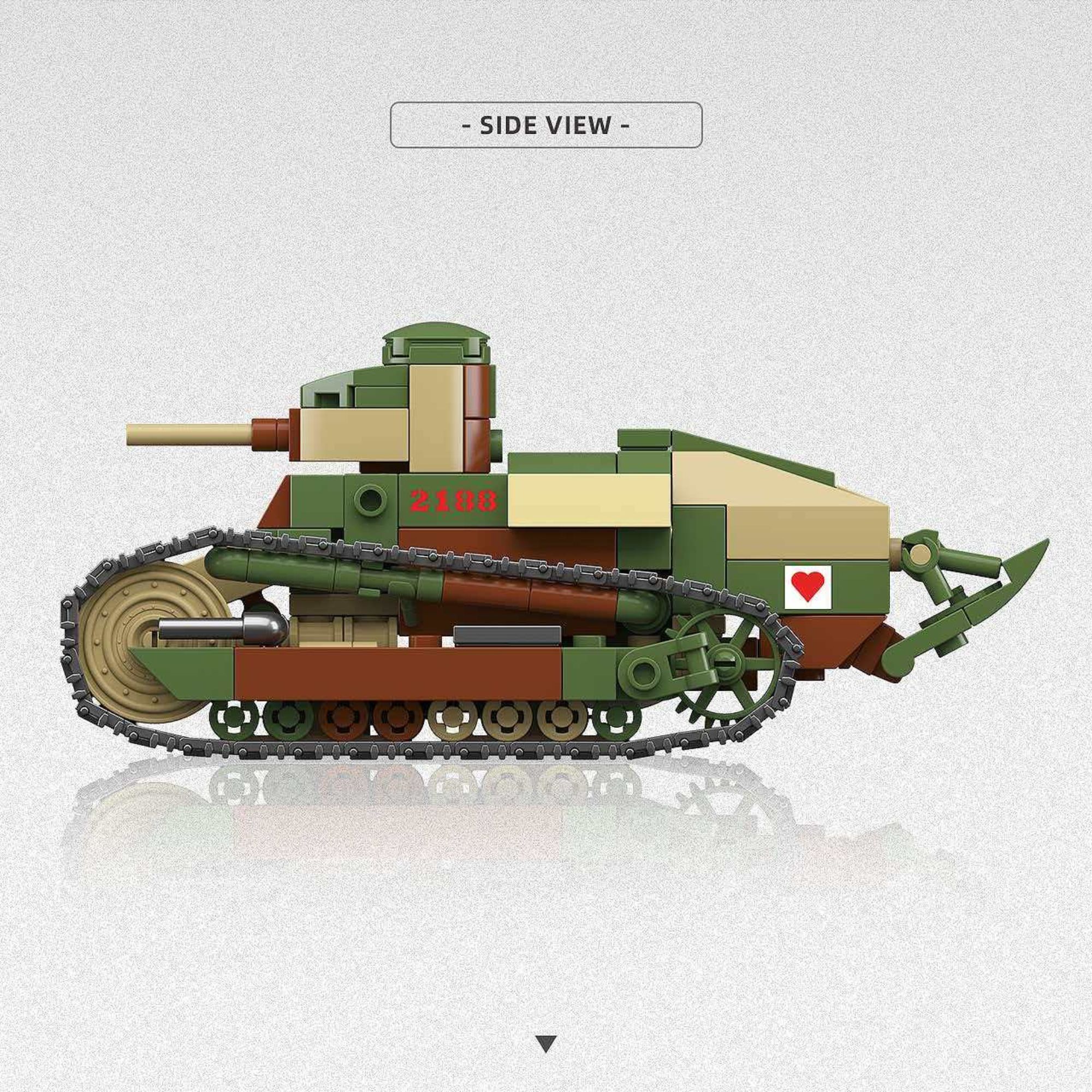 The RENAULT FT MACHINE-GUNANTI-TANK