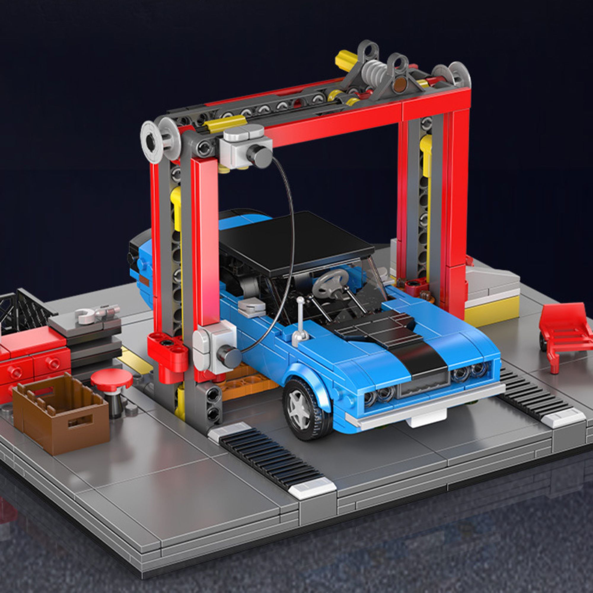 The Repair Garage & Challenger Muscle Car