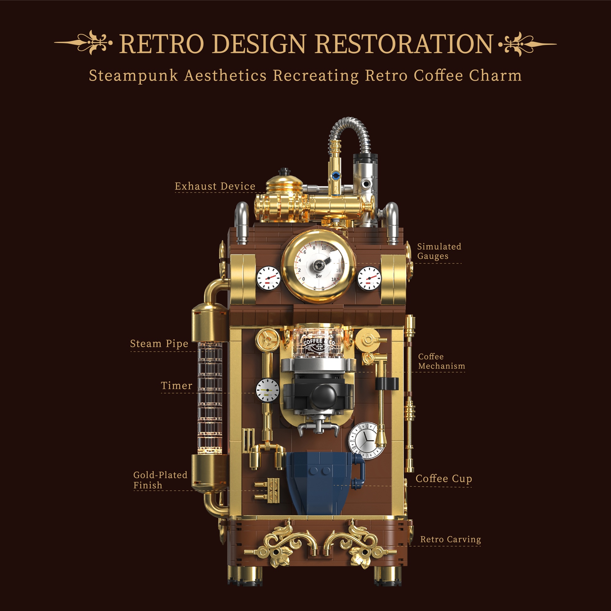 The Retro Steam Coffee Machine