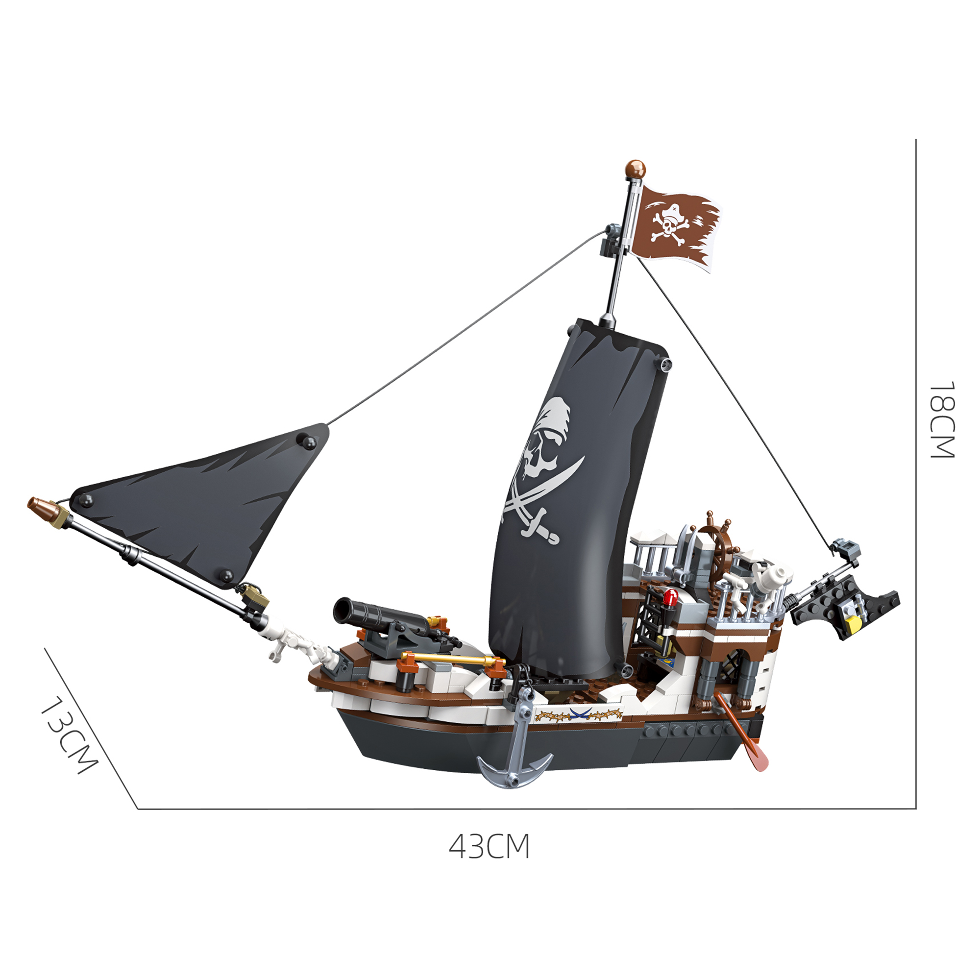 The Skull-shaped Rowing Sailboat