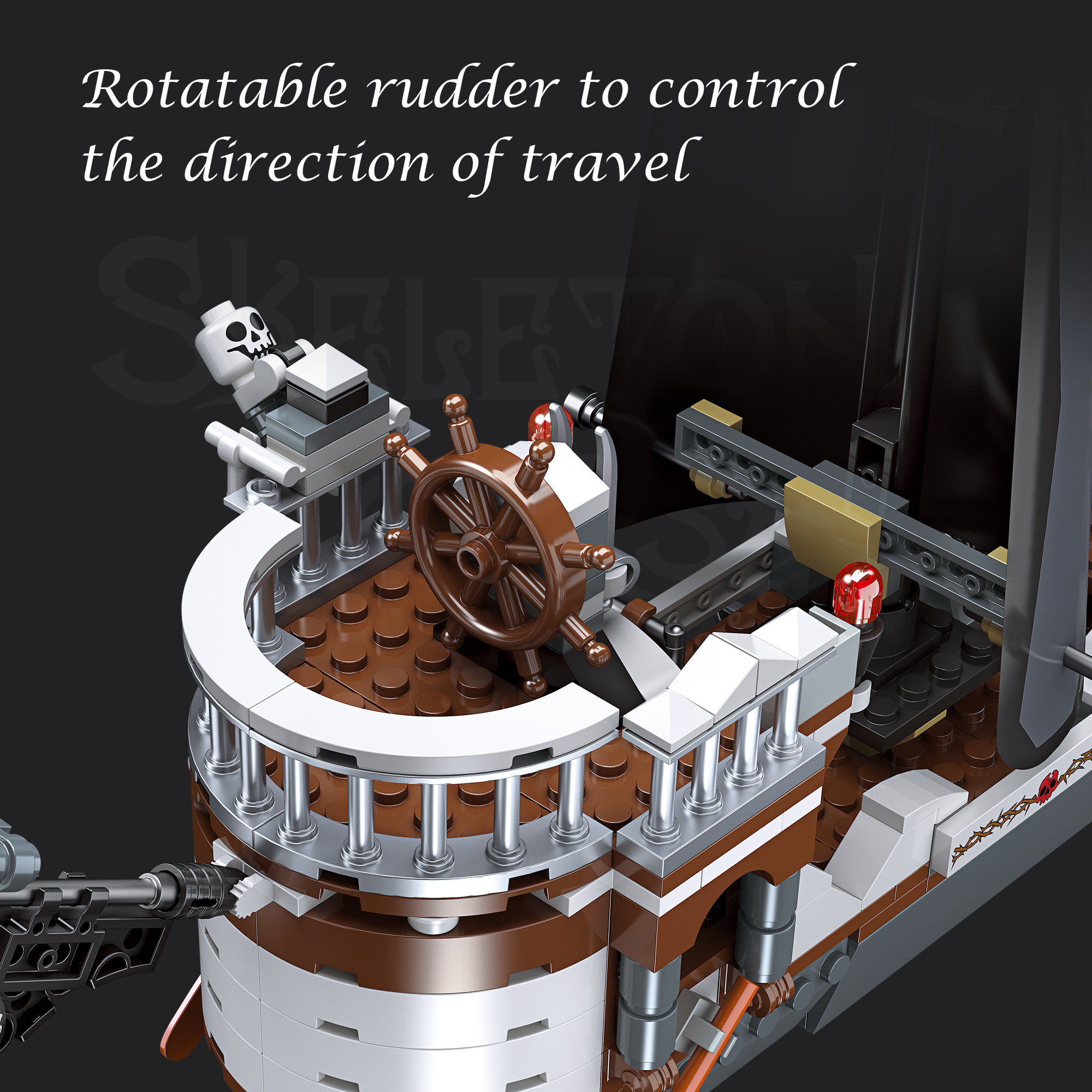 The Skull-shaped Rowing Sailboat