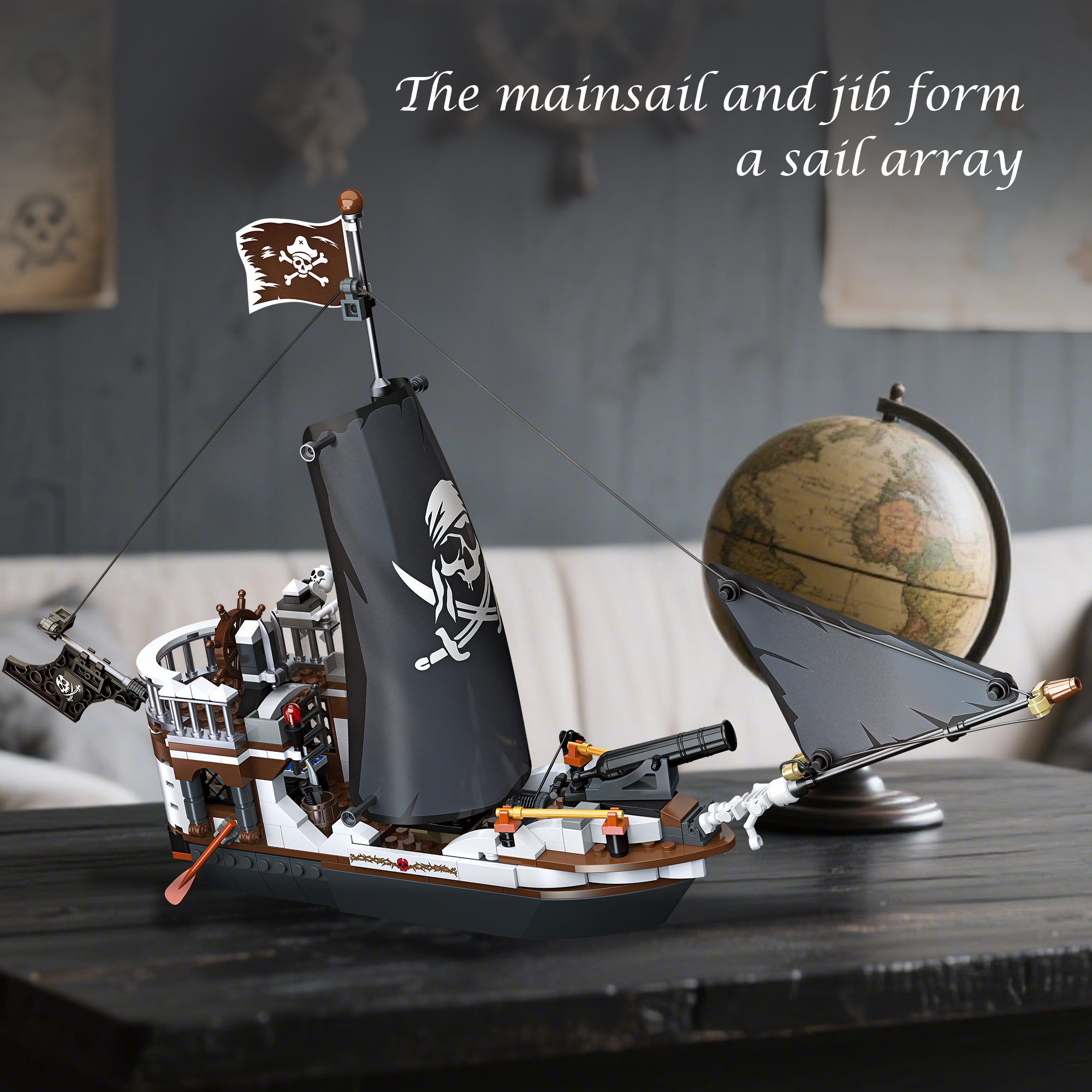 The Skull-shaped Rowing Sailboat