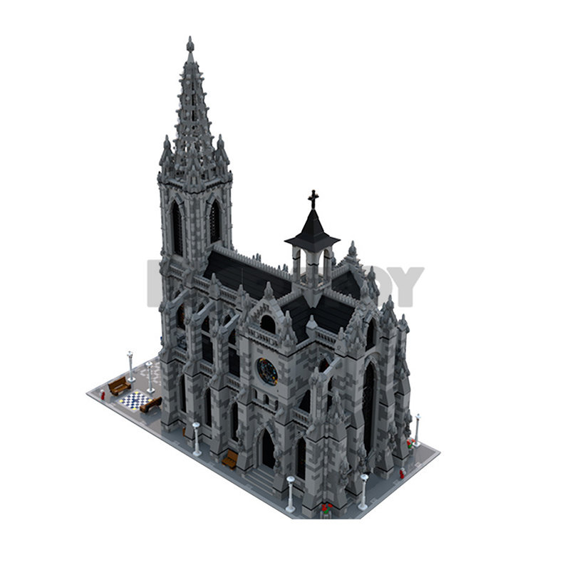 Moc The Modular Cathedral with Colorful Window-marstoy