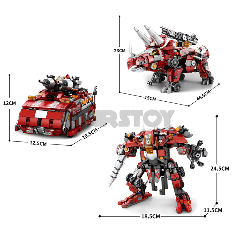 Mecha Dino：Mecha Triceratops-marstoy
