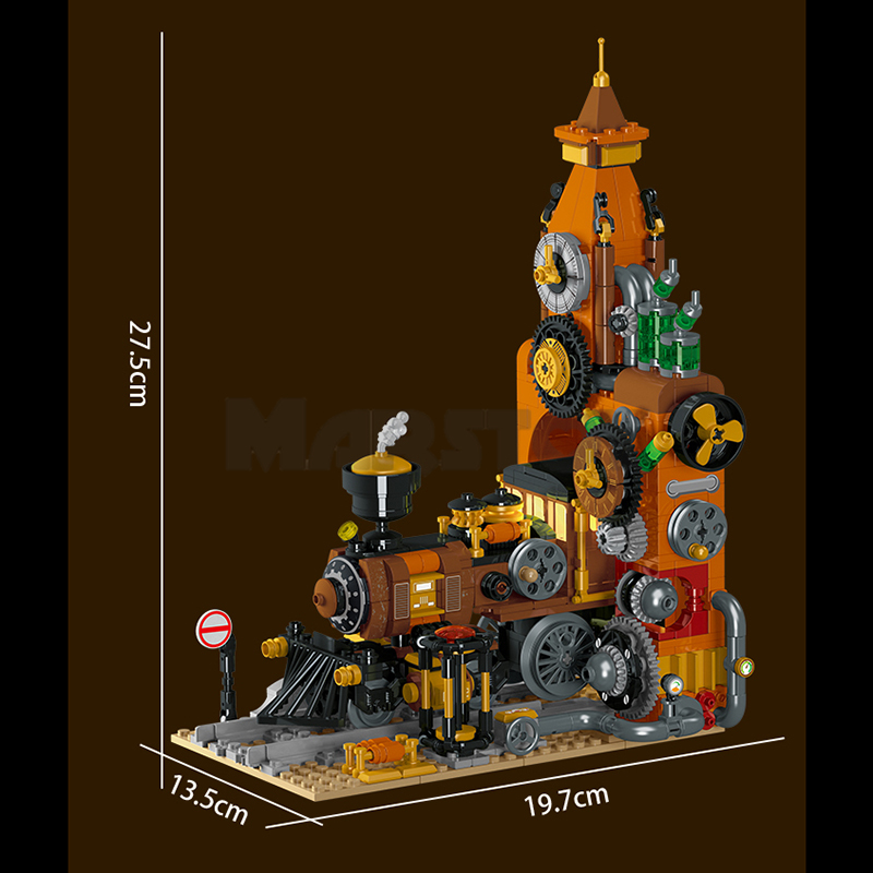 The Steampunk Train Bookend-marstoy
