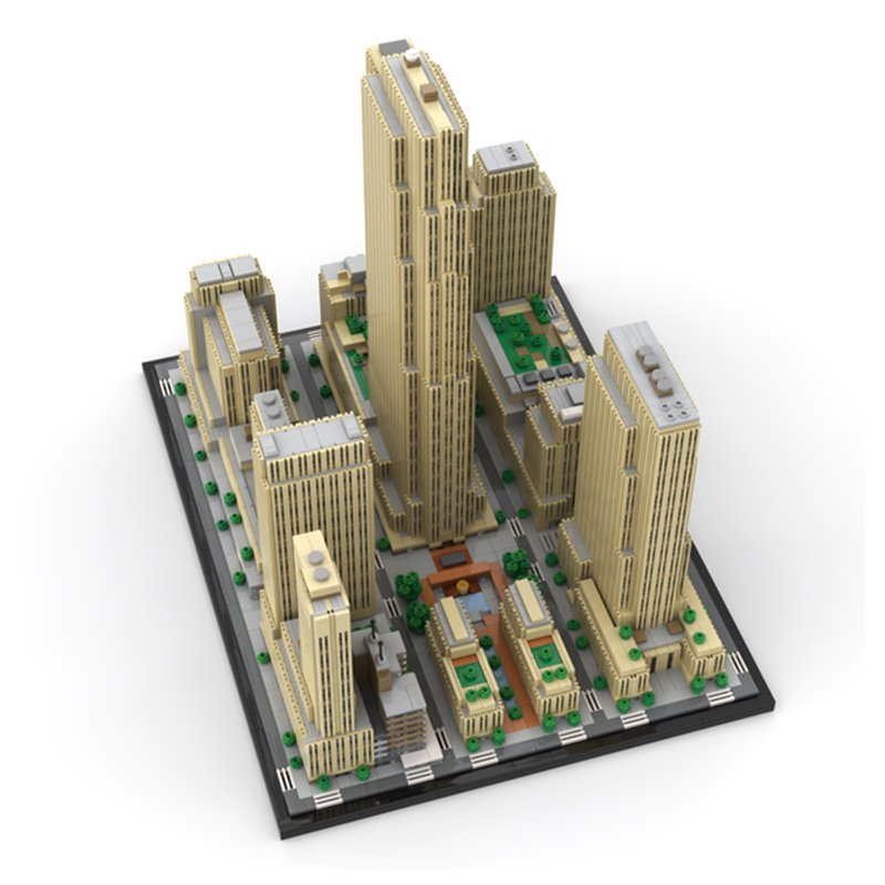 Moc The Rockefeller Center 1:800 Scale-marstoy