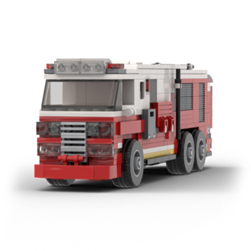 Moc The Firetruck Rescue Squad Style-marstoy
