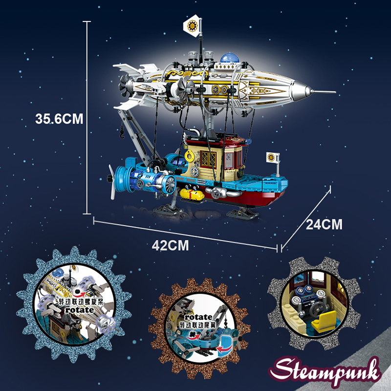 The Steampunk：Mechanical Airship-marstoy