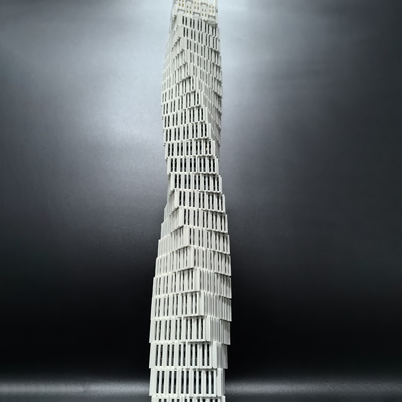 Moc The Cayan Tower (Infinity Tower) Dubai 1:800 Scale-marstoy