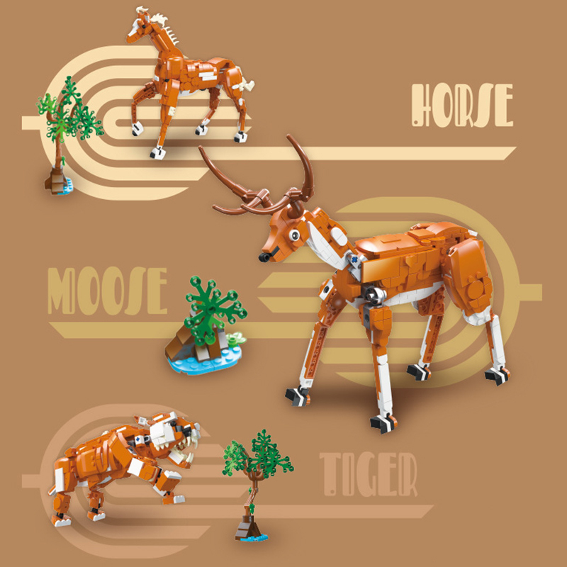 The Wild Animals: Tigers, Horses, Deer-marstoy