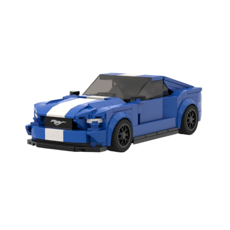 Moc The Ford Mustang - Blue-marstoy