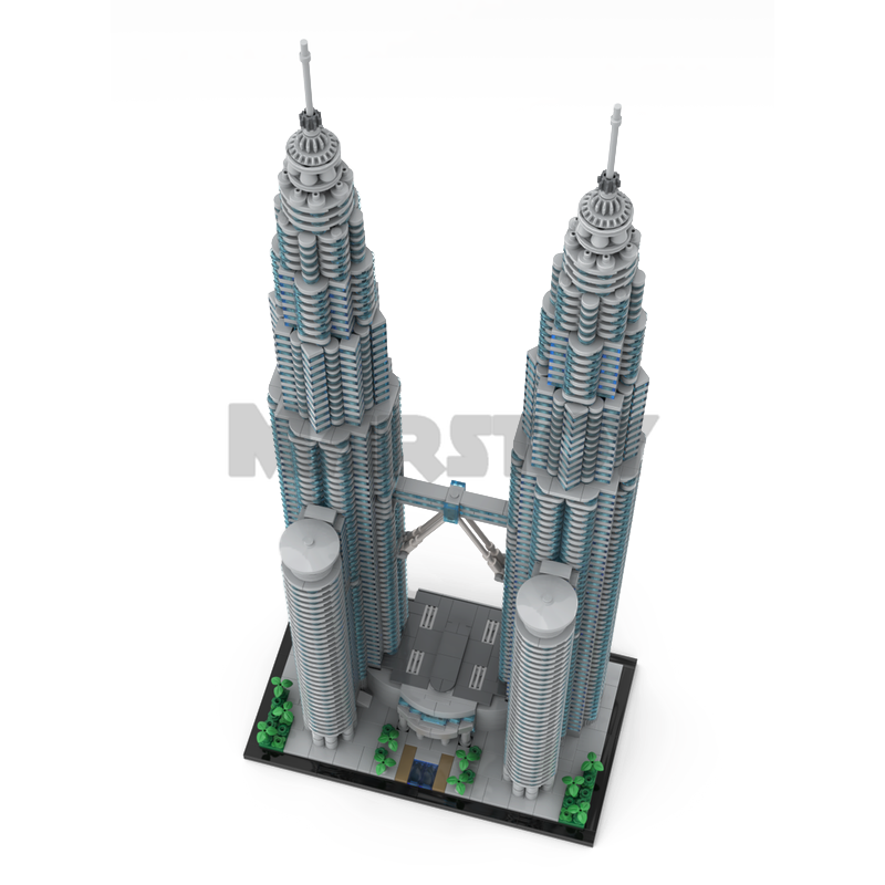 Moc The Petronas Towers 1:800 Scale-marstoy