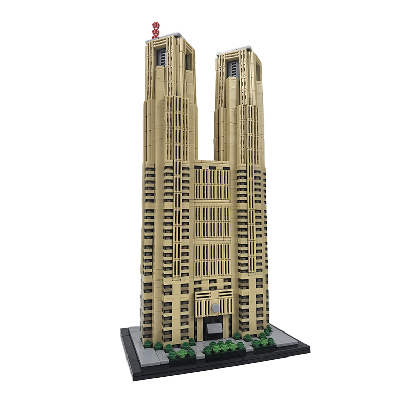 Moc The Tokyo Metropolitan Government Building 1:800 Scale (Tochō)-marstoy