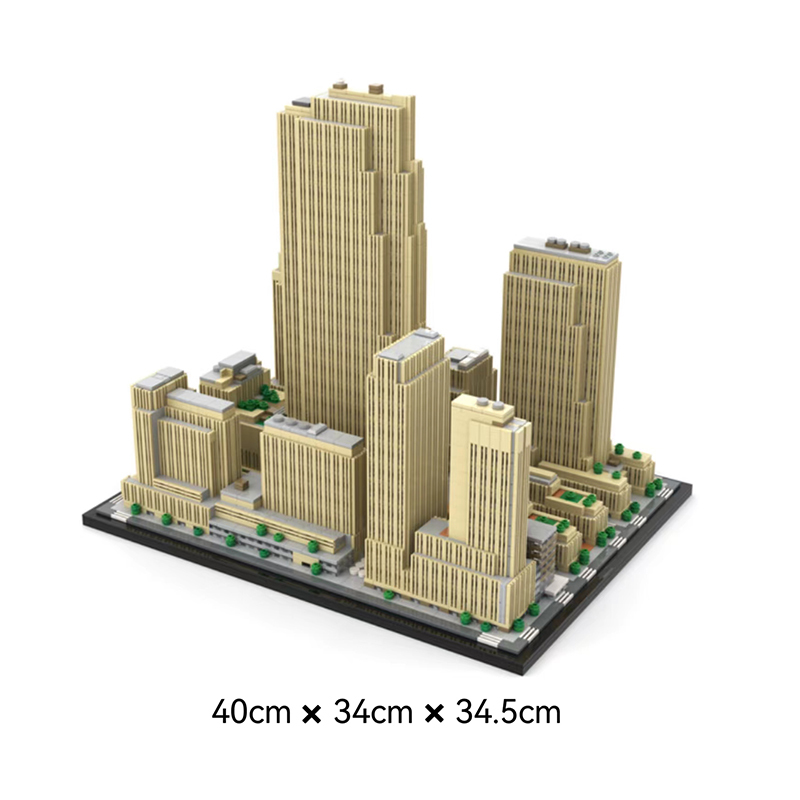 Moc The Rockefeller Center 1:800 Scale-marstoy