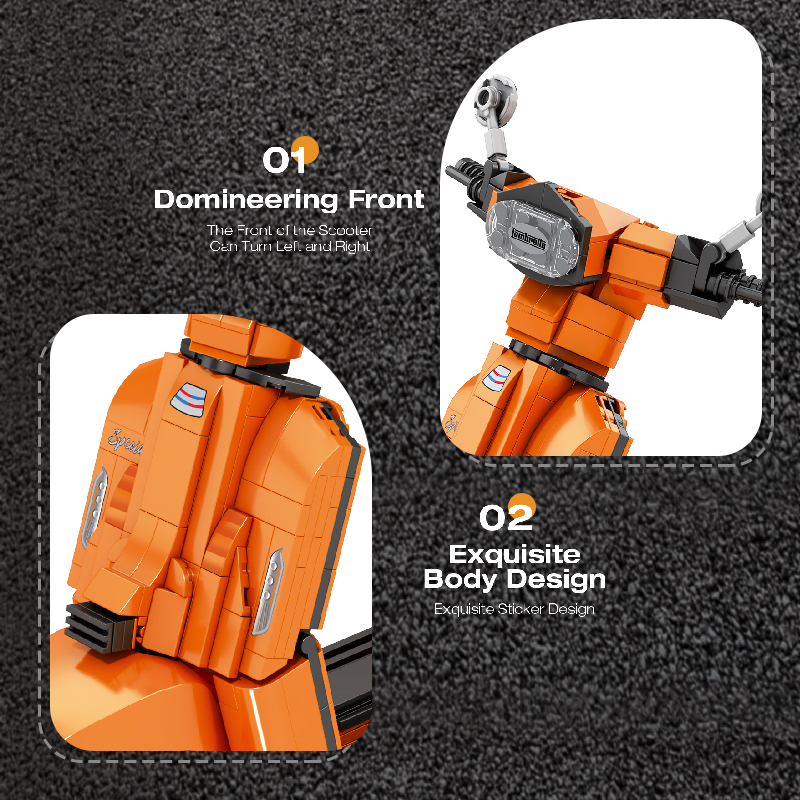 The Retro Scooter Orange-marstoy