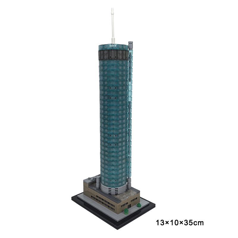 Moc The Westin Peachtree Plaza 1:800 Scale-marstoy