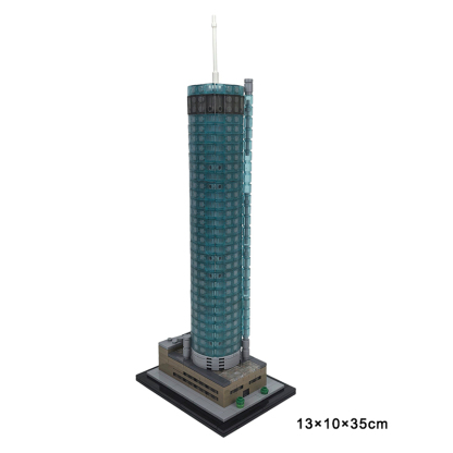 Moc The Westin Peachtree Plaza 1:800 Scale-marstoy