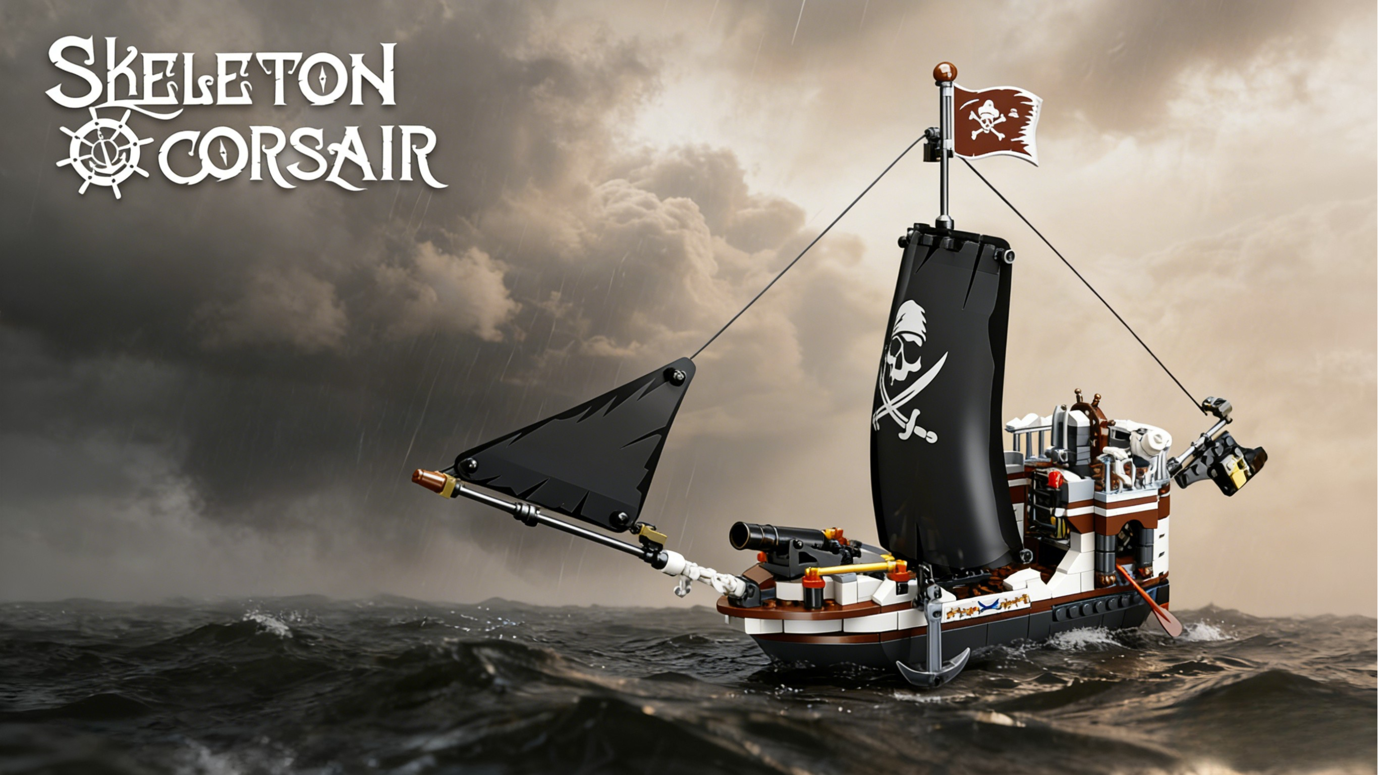 Sailing Through Bricks: My Quick Adventure with The Skull-shaped Rowing Sailboat-marstoy