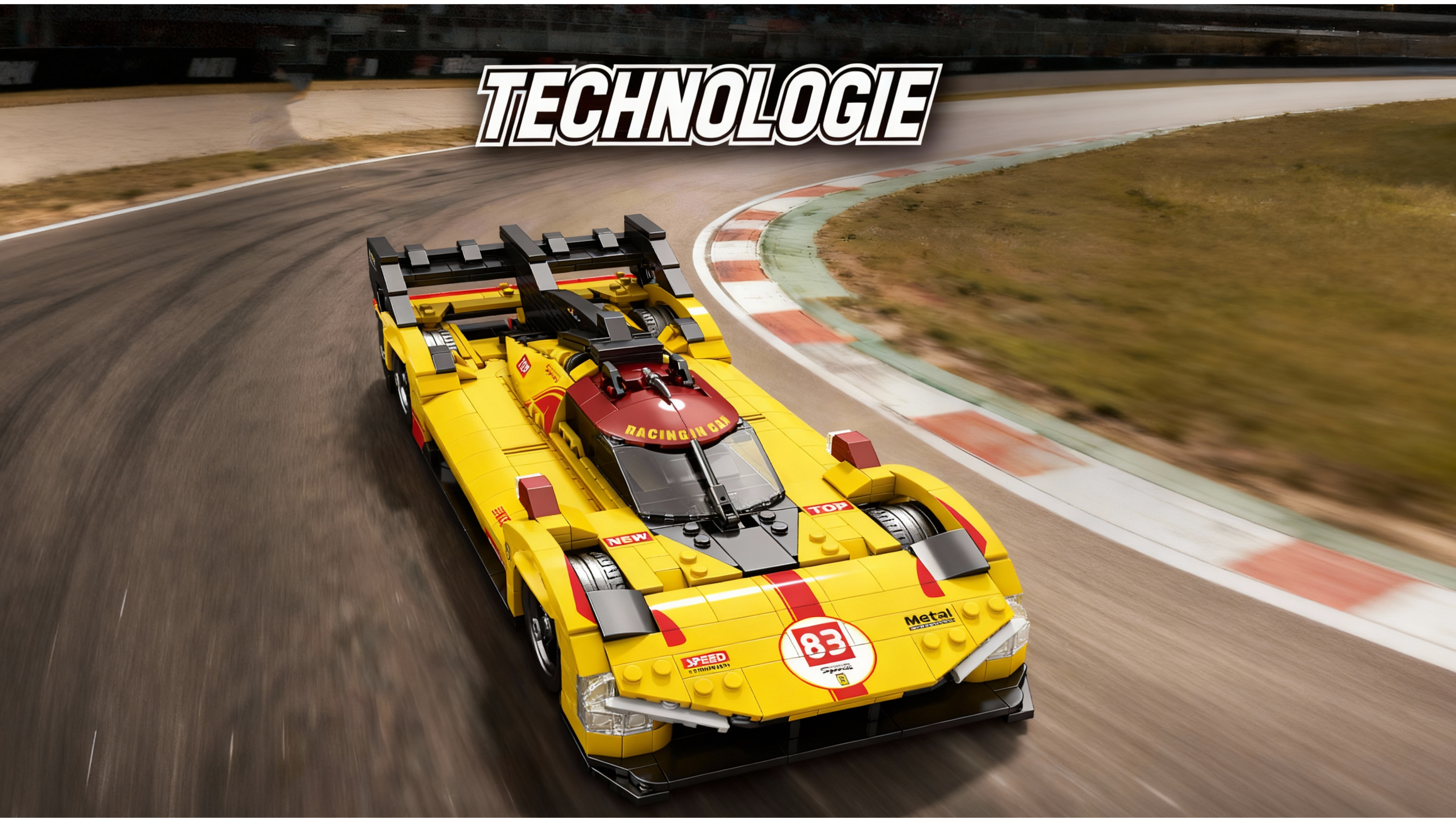 That 1:16 Yellow Supercar Build? It’s Race Day in Brick Form  -marstoy