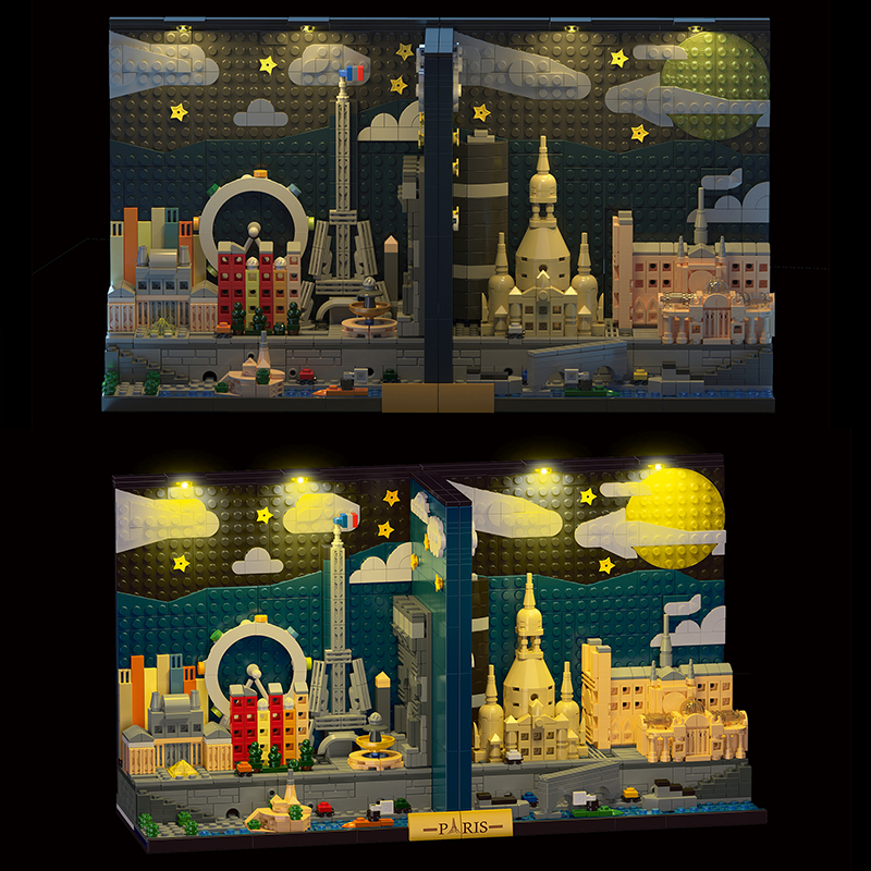 The Paris Skyline Bookends-marstoy