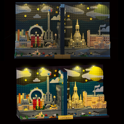 The Paris Skyline Bookends-marstoy