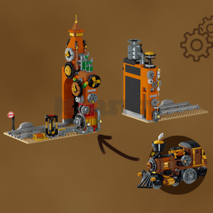 The Steampunk Train Bookend-marstoy