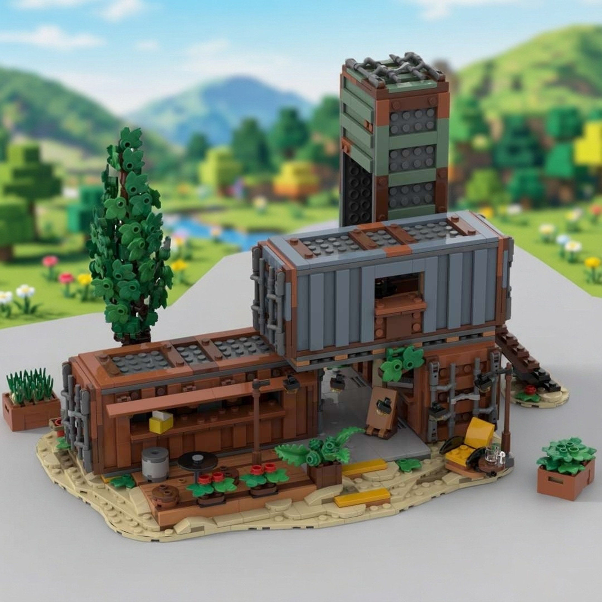 Moc The Cargo Crate Plaza