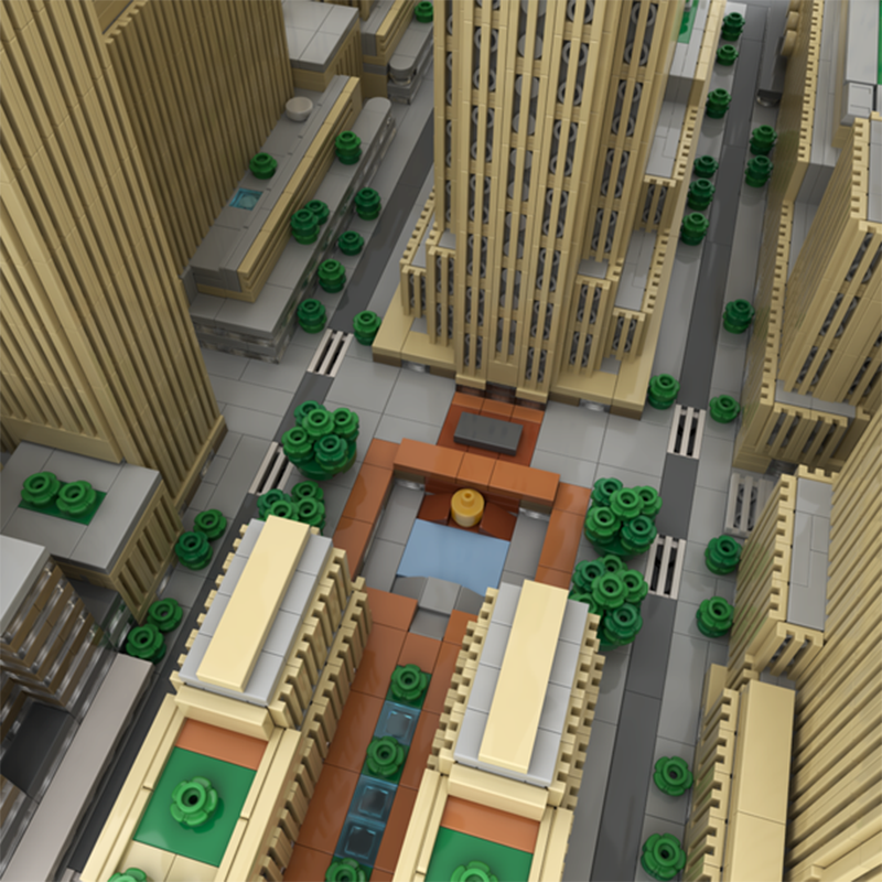 Moc The Rockefeller Center 1:800 Scale-marstoy