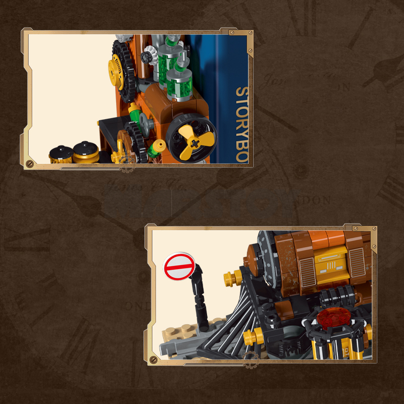 The Steampunk Train Bookend-marstoy